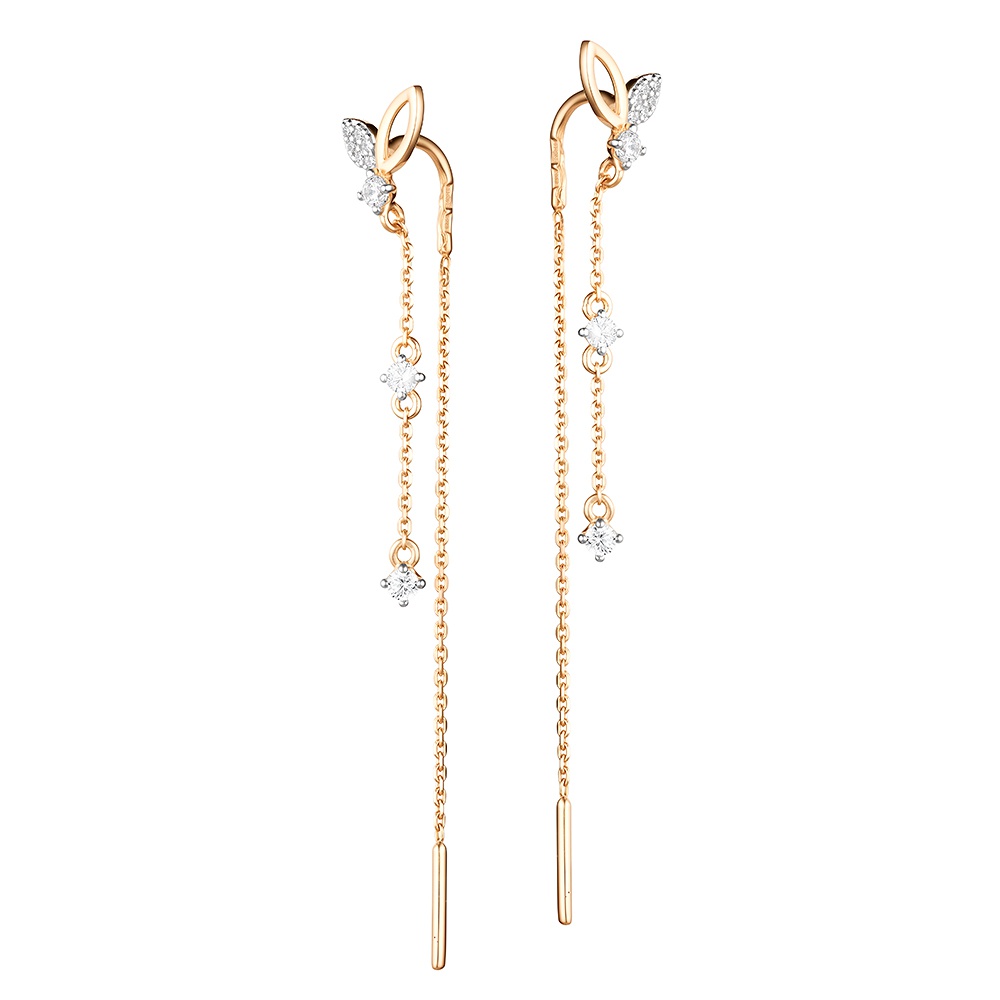 

Серьги продевки из золота 585Gold 302007330, фианит, 302007330