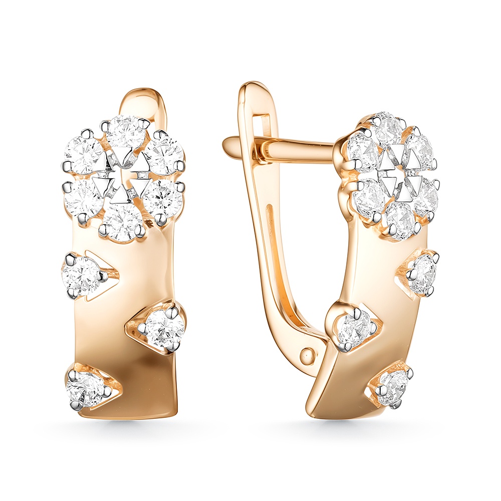 

Серьги из золота 585Gold 302007323, фианит, 302007323