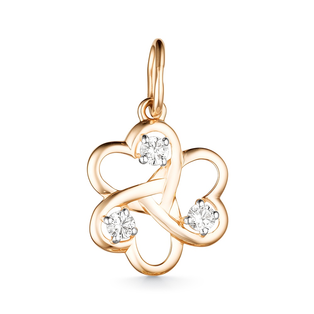 

Подвеска из золота 585Gold 303003263, фианит, 303003263