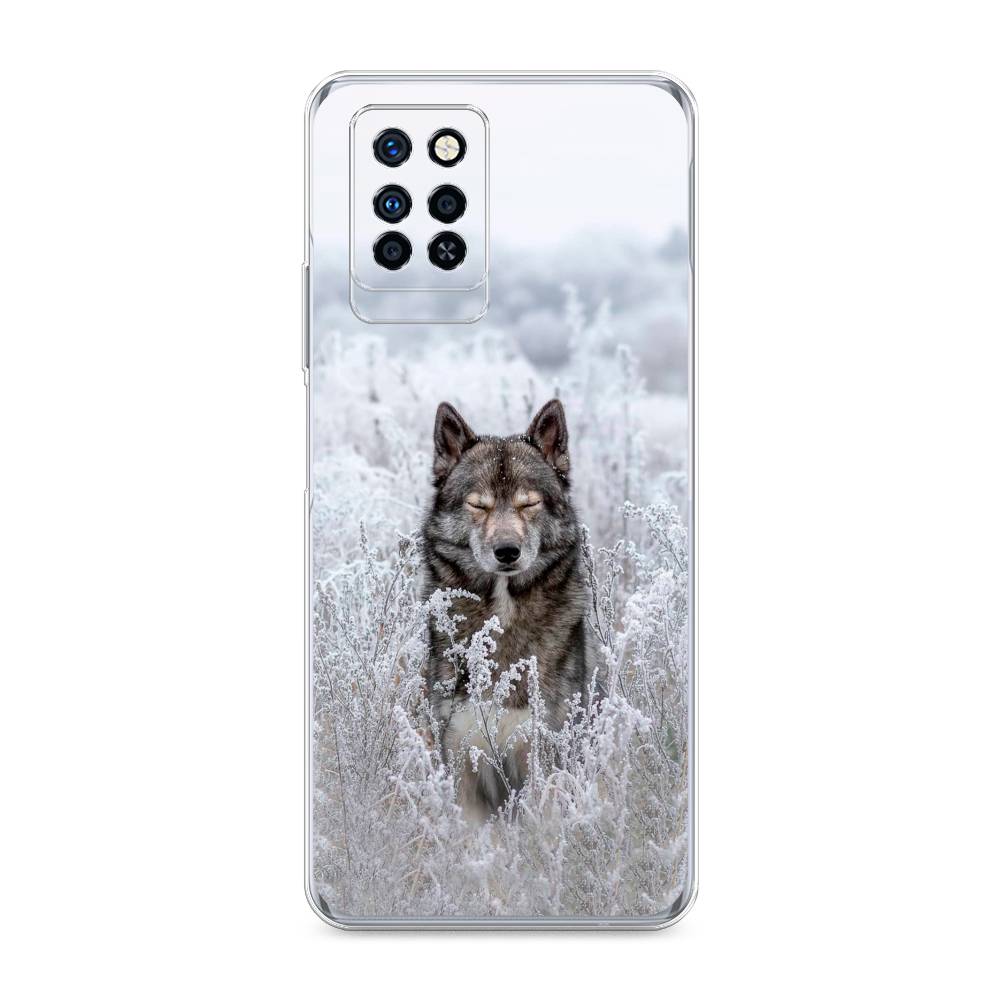 фото Чехол awog "волк в поле" для infinix note 10 pro