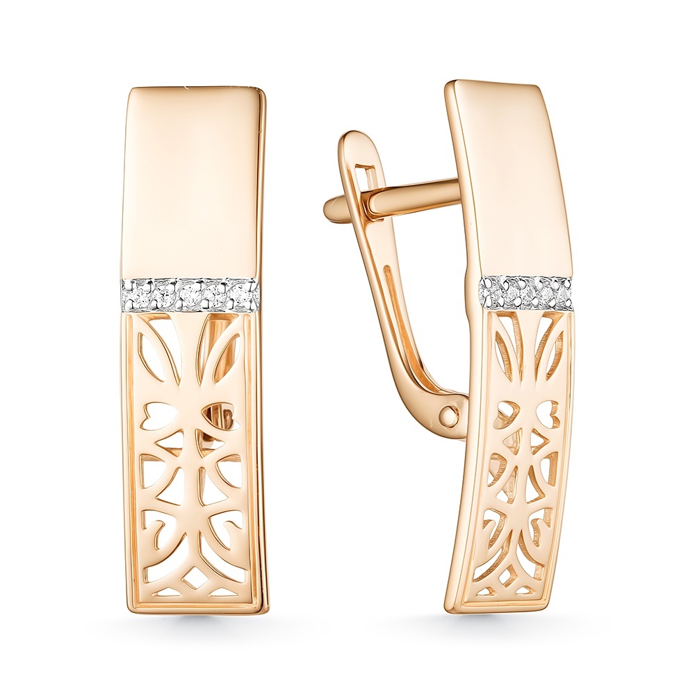 

Серьги из золота 585Gold 302007149, фианит, 302007149