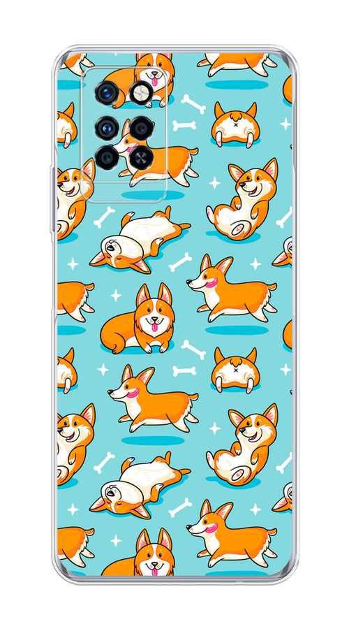 

Чехол Awog на Infinix Note 10 Pro "Веселые корги", Разноцветный, 3100150-2