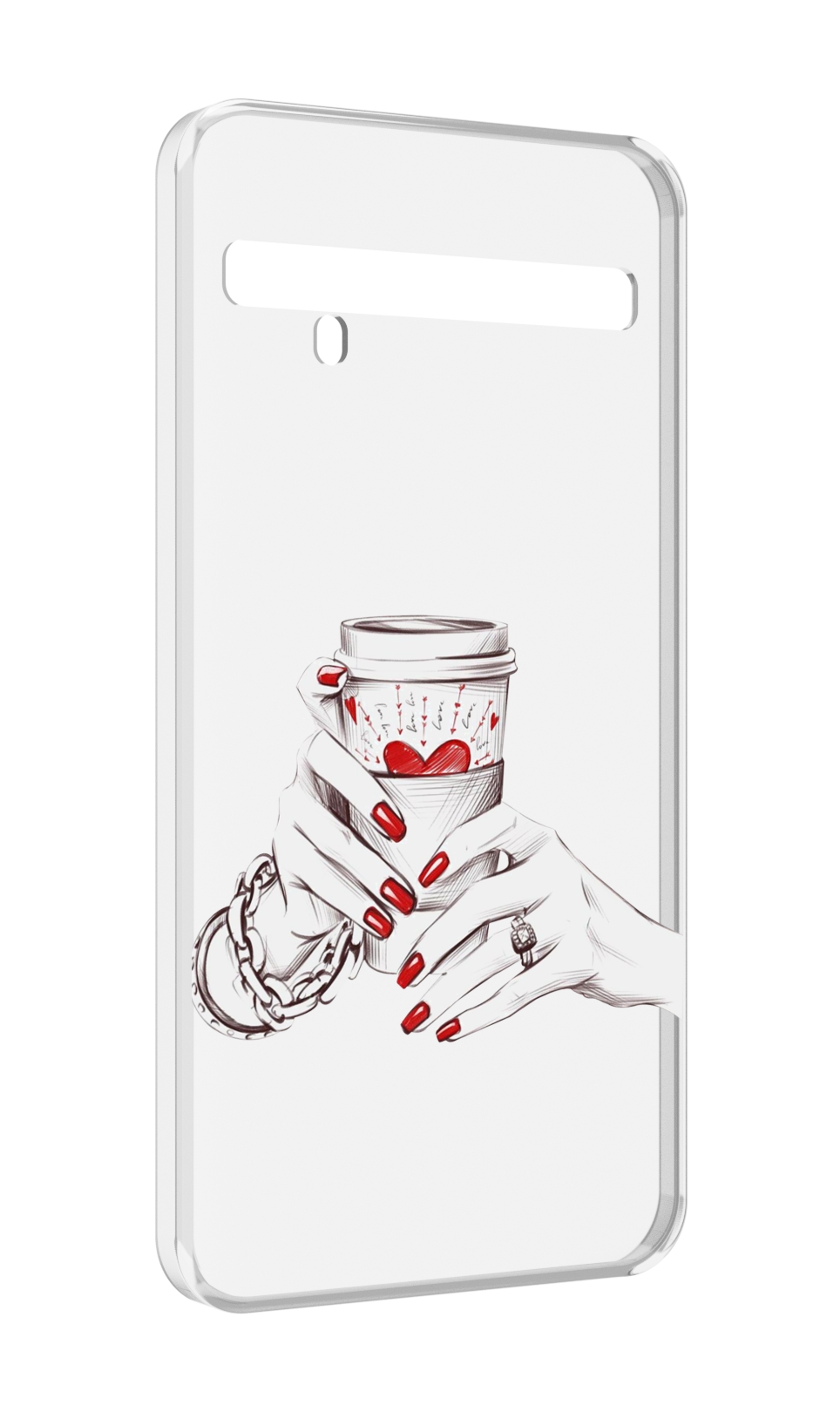 

Чехол MyPads Любовный-стакан для TCL 10 Pro / TCL 10 + Plus, Прозрачный, Tocco