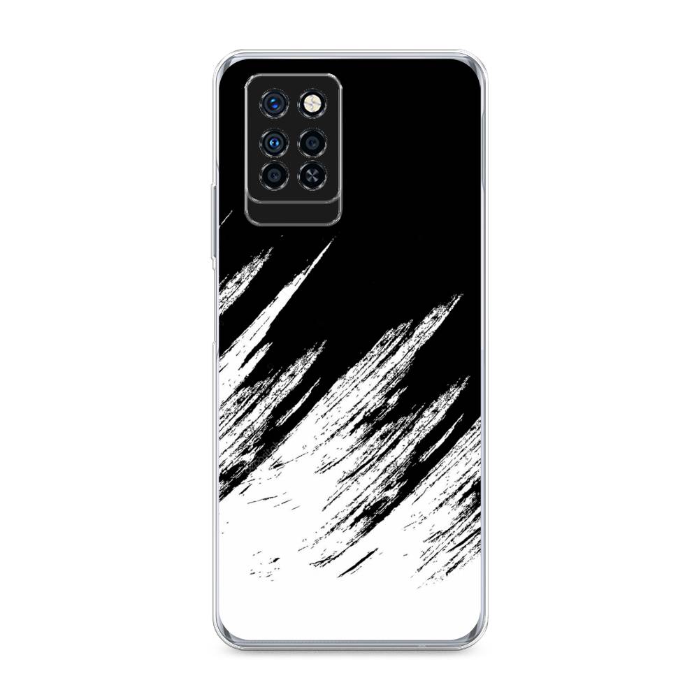 фото Чехол awog "черно белые брызги" для infinix note 10 pro