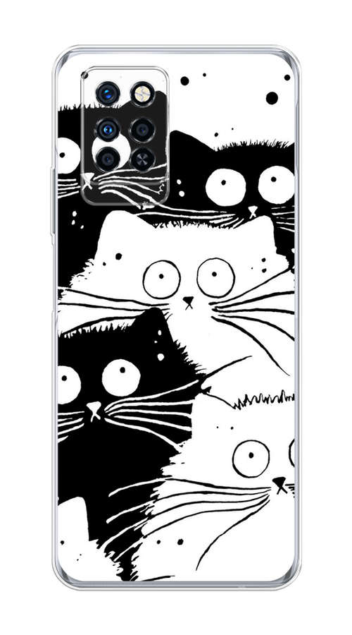 

Чехол Awog на Infinix Note 10 Pro "Коты черно-белые", Разноцветный, 3100150-2