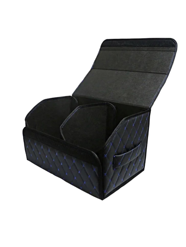 

Органайзер в багажник фигурный ромб-черный/синий/черный 50*30*35см