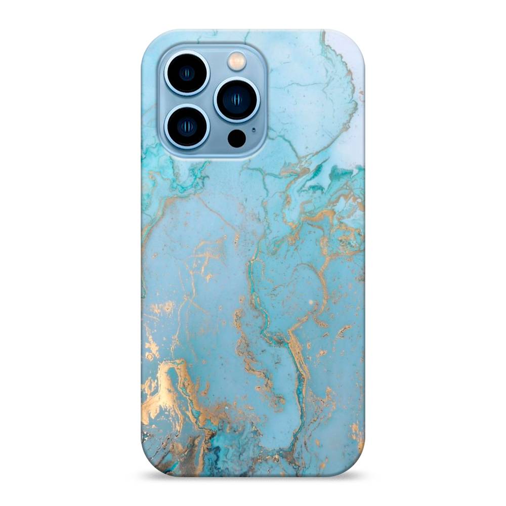 

Пластиковый чехол "Голубой мрамор рисунок" на Apple iPhone 13 Pro, 14320-2