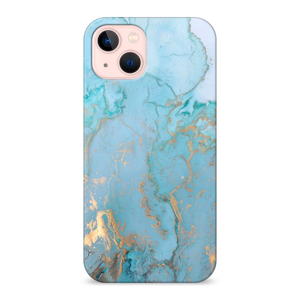 

Пластиковый чехол "Голубой мрамор рисунок" на Apple iPhone 13, 14220-2