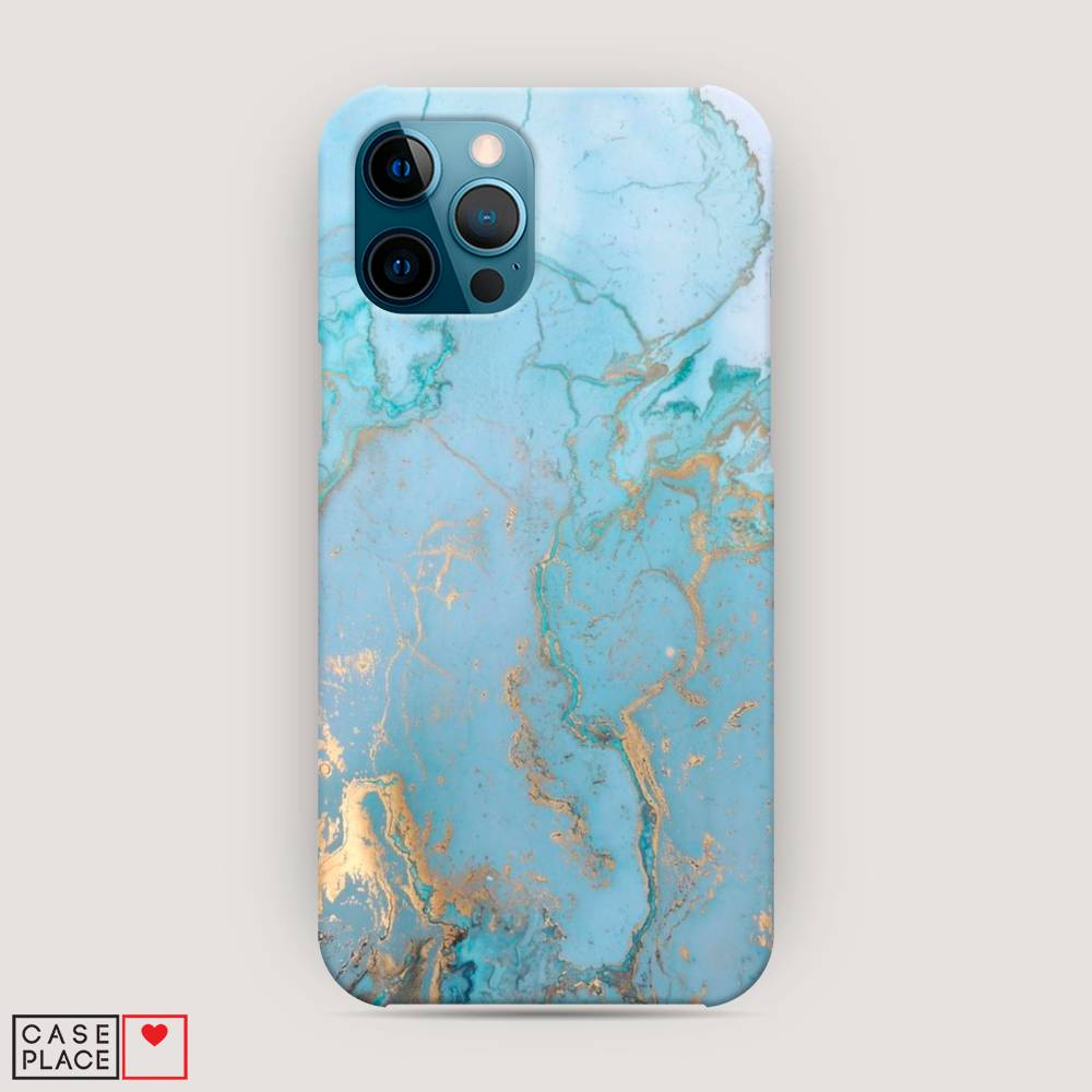 

Пластиковый чехол "Голубой мрамор рисунок" на Apple iPhone 12 Pro Max, 12720-2