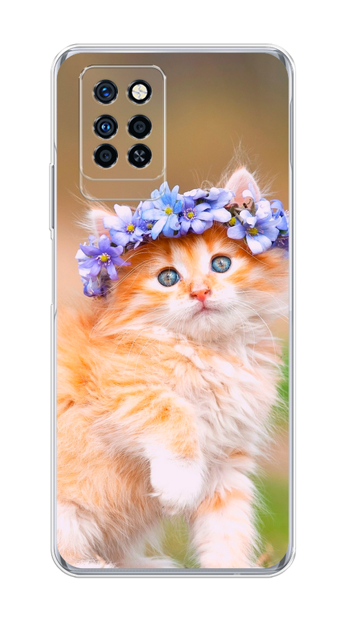 

Чехол Awog на Infinix Note 10 Pro "Рыжий кот в венке", Разноцветный, 3100150-1