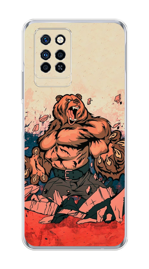 

Чехол Awog на Infinix Note 10 Pro "Медведь с флагом РФ", Разноцветный, 3100150-2