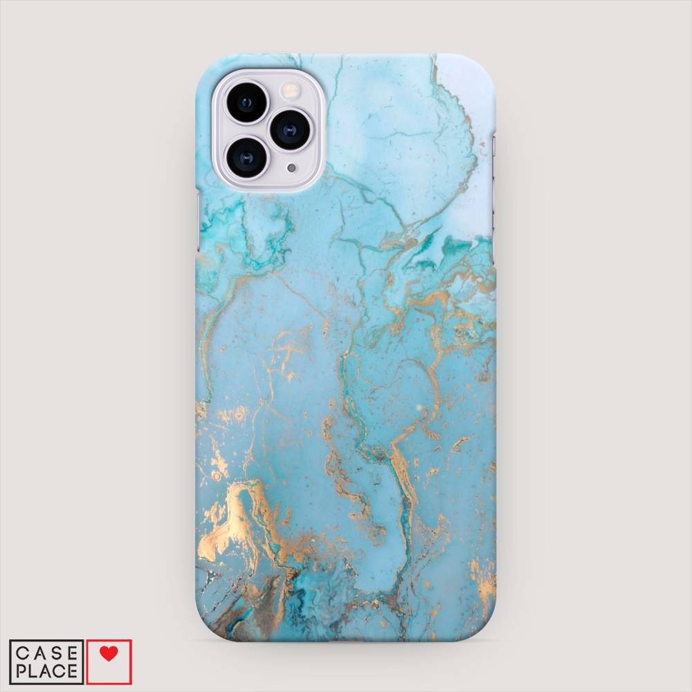 

Пластиковый чехол "Голубой мрамор рисунок" на Apple iPhone 11 Pro, 12320-2