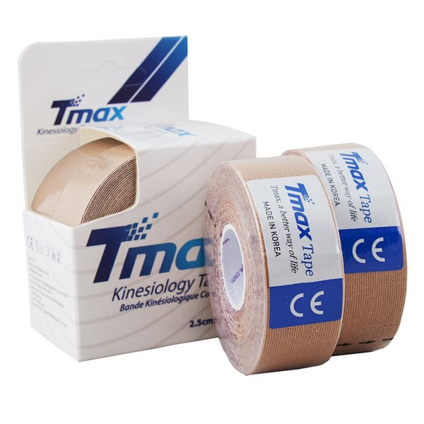 Тейп кинезиологический Tmax Extra Sticky Biege (2,5смx5м) уп.2 шт арт.423815 телесный