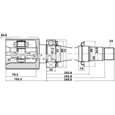

Zikmar Шрус Внутренний Toyota Camry (01--06), - R Zikmar Z87510R
