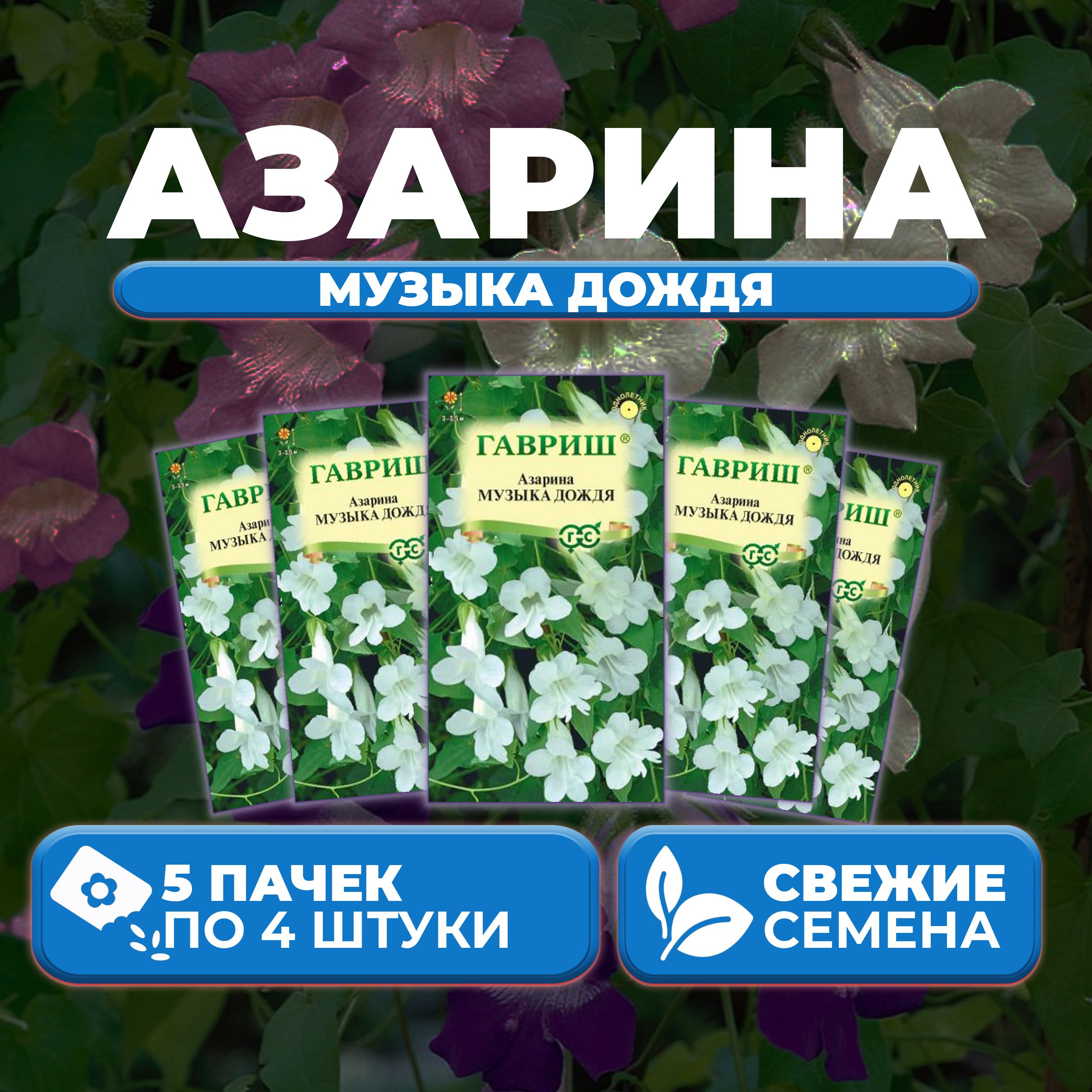 

Семена азарина Гавриш Музыка Дождя 1071856831-5 5 уп.