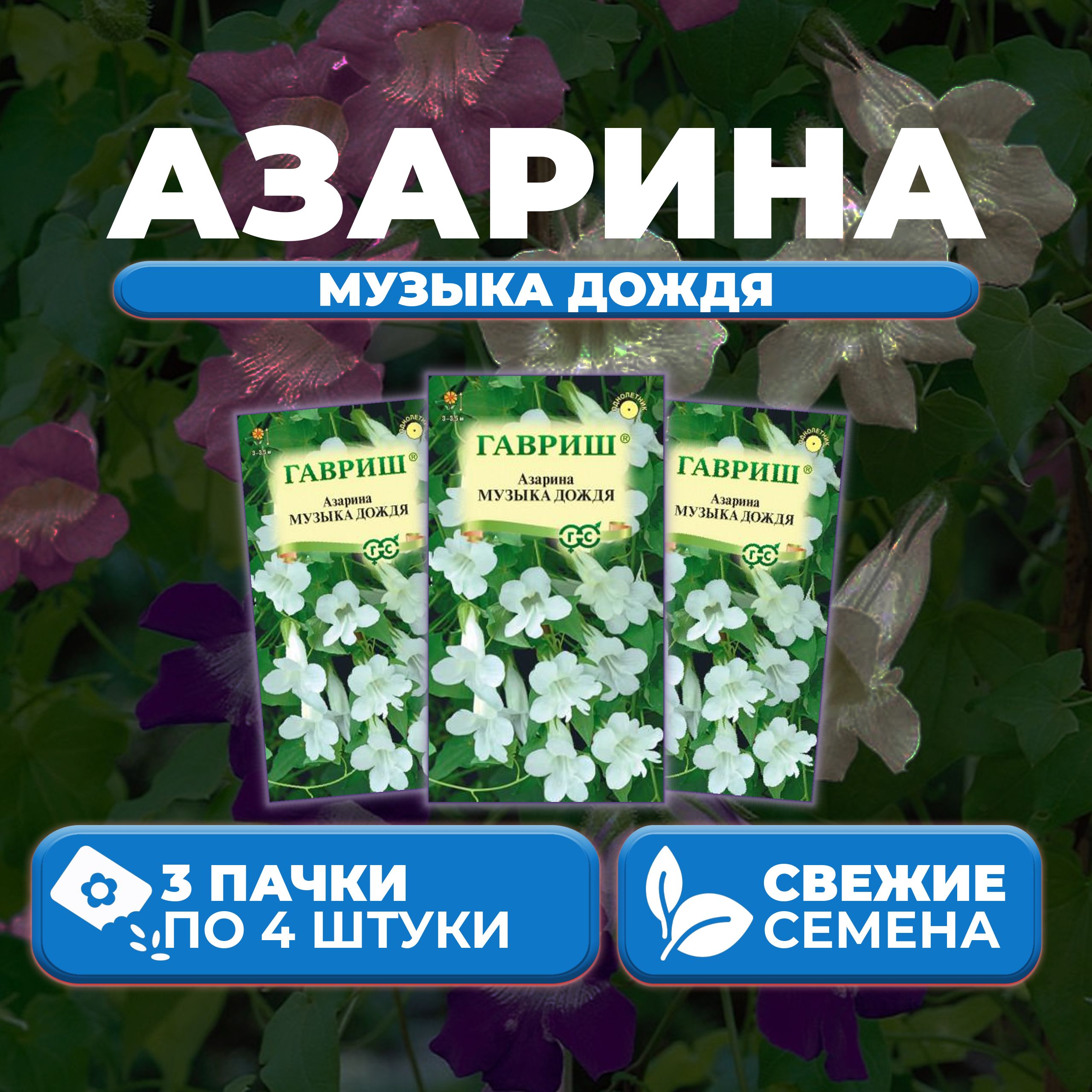 

Семена азарина Гавриш Музыка Дождя 1071856831-3 3 уп.