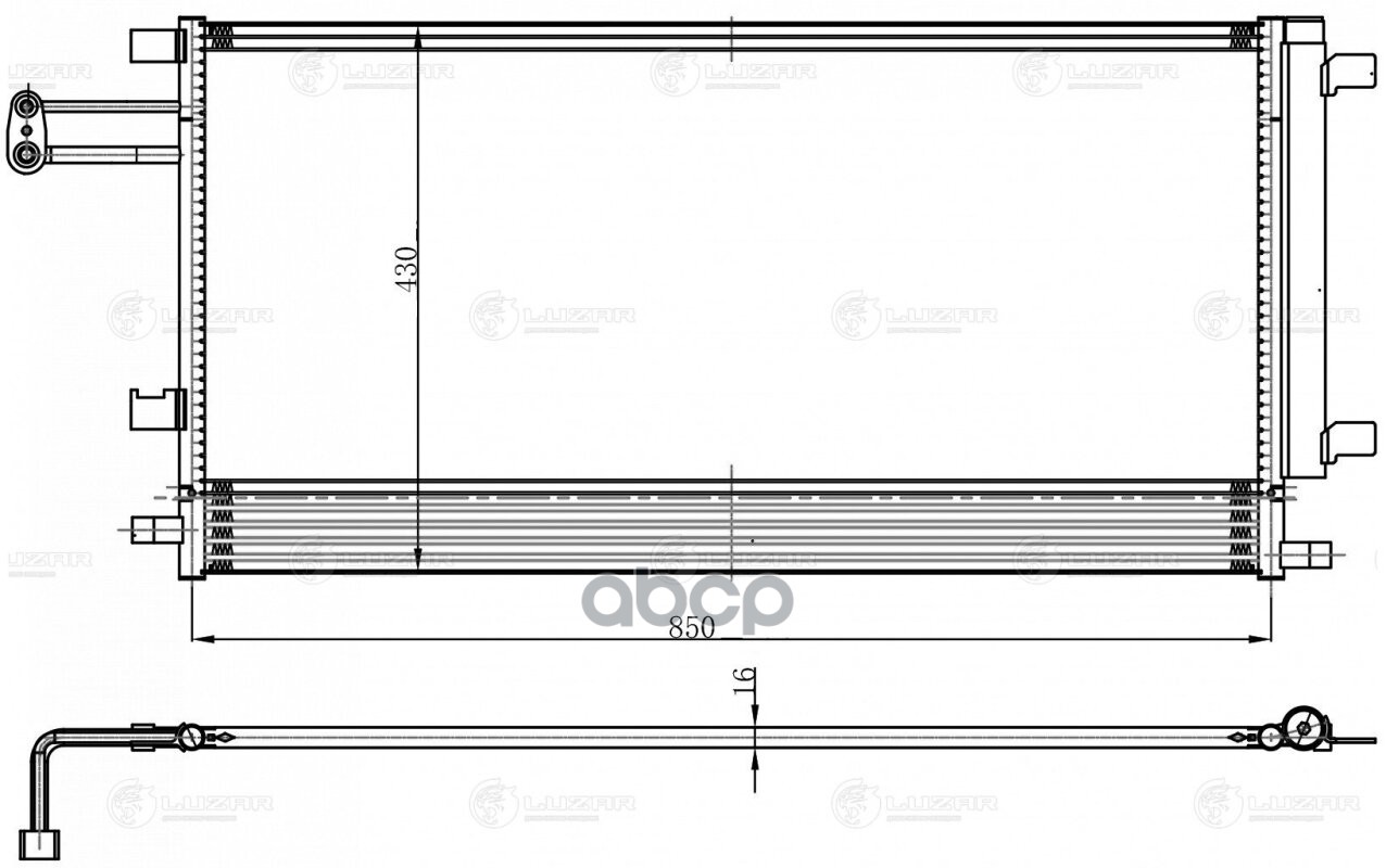 

Радиатор кондиц. CADILLAC ESCALADE (15-)/CHEVROLET TAHOE (15-) 6.2I