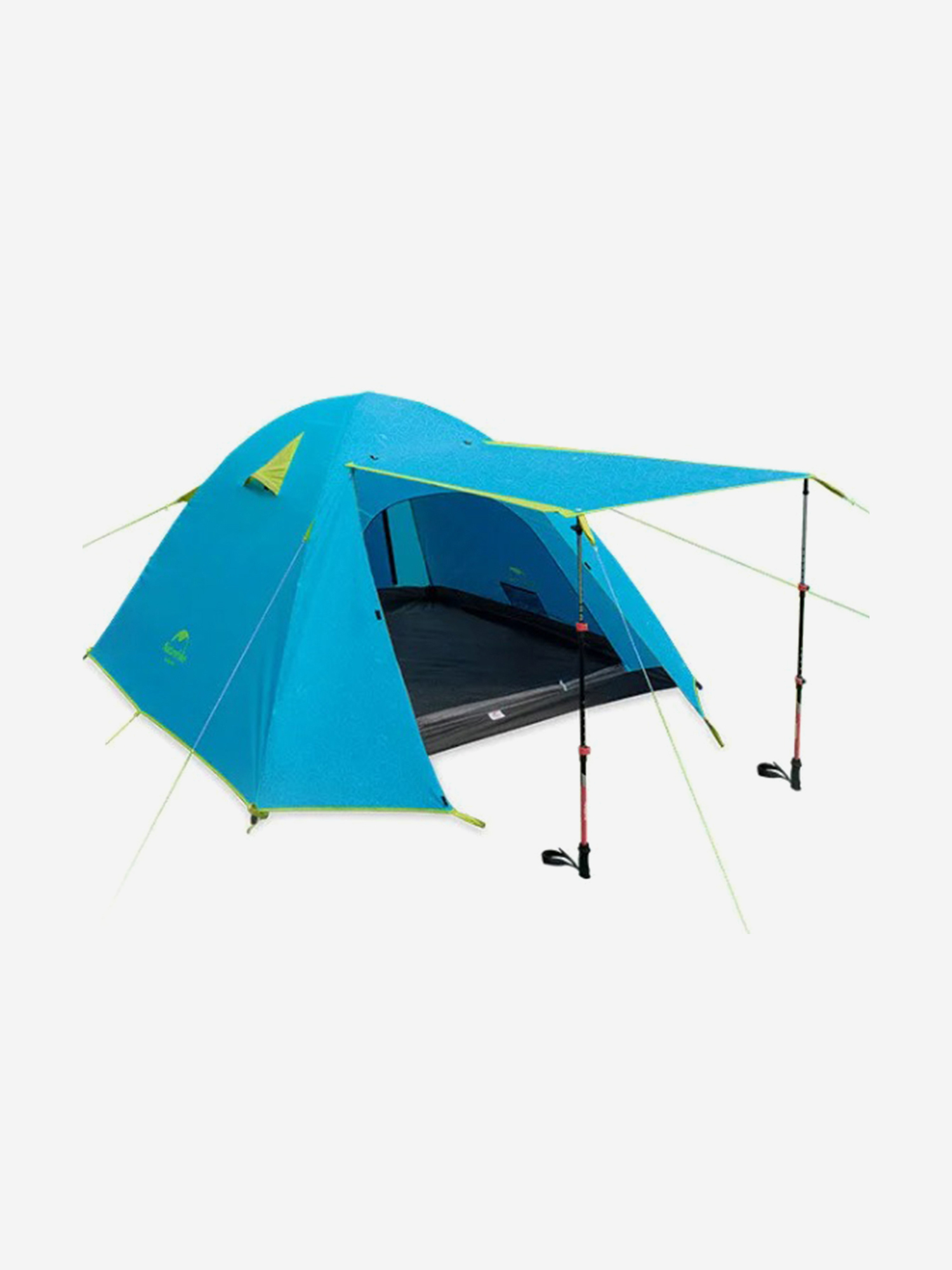 

Палатка Naturehike P-Series 4-местная, алюминиевый каркас, голубая, Голубой, P-Series