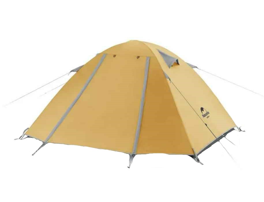 Палатка Naturehike P-Series 2-местная, алюминиевый каркас, желтая