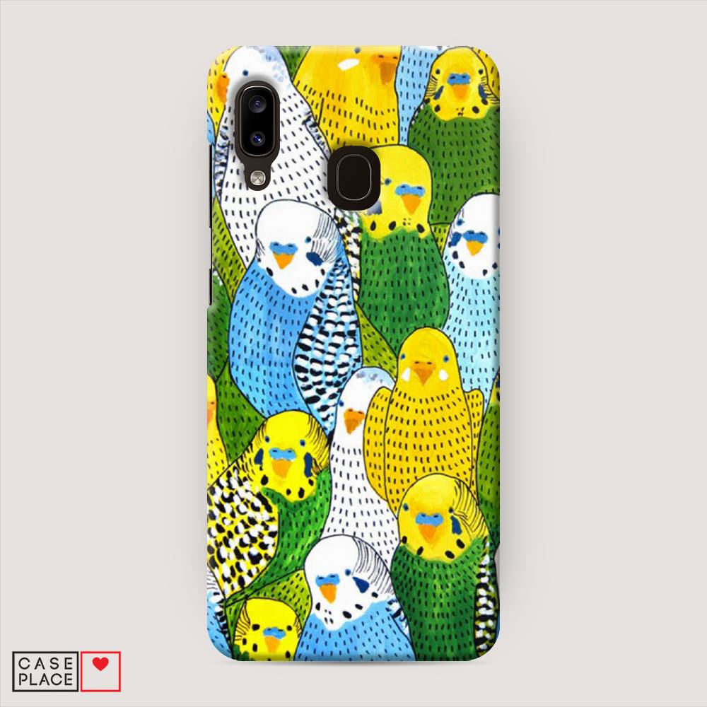 

Пластиковый чехол "Попугаи" на Samsung Galaxy A20, 27620-1