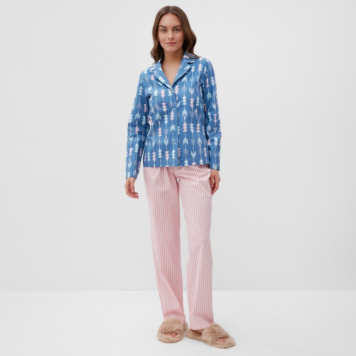 

Пижама женская KAFTAN 10318028 40-42 RU, Розовый;синий, Стрелы