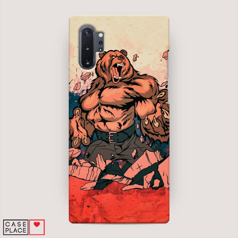 

Пластиковый чехол "Медведь с флагом РФ" на Samsung Galaxy Note 10 +, 28520-1