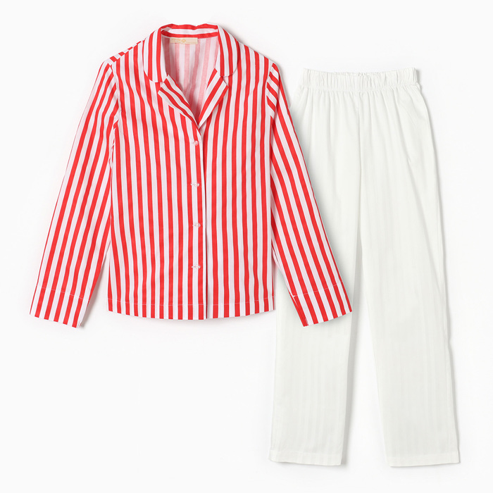 

Пижама женская KAFTAN 10318025 красная; белая 40-42 RU, Красный;белый, Полоса
