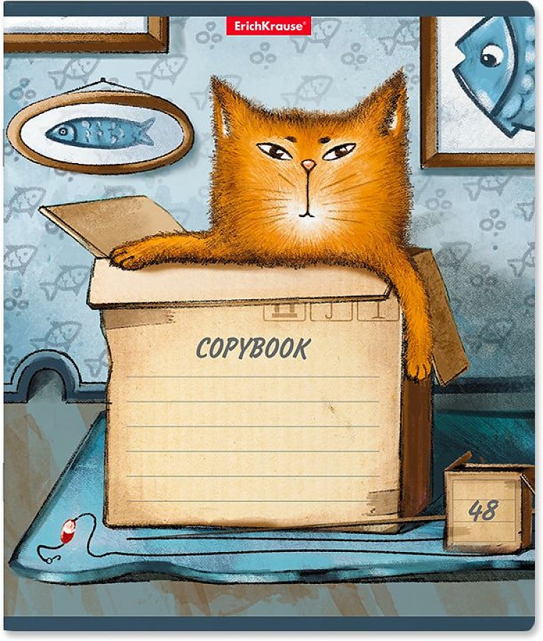 

Тетрадь общая ученическая ErichKrause Cat & Box, 48 листов, линейка