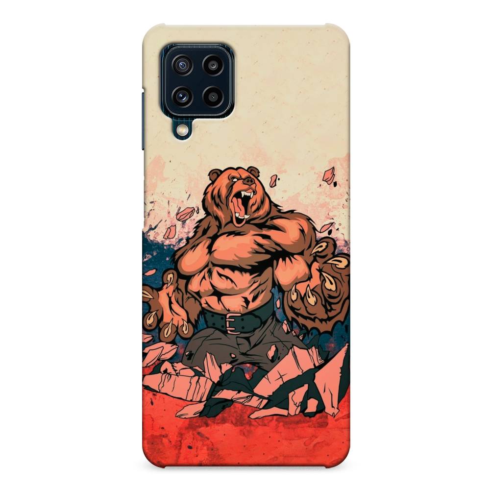 

Пластиковый чехол "Медведь с флагом РФ" на Samsung Galaxy M32