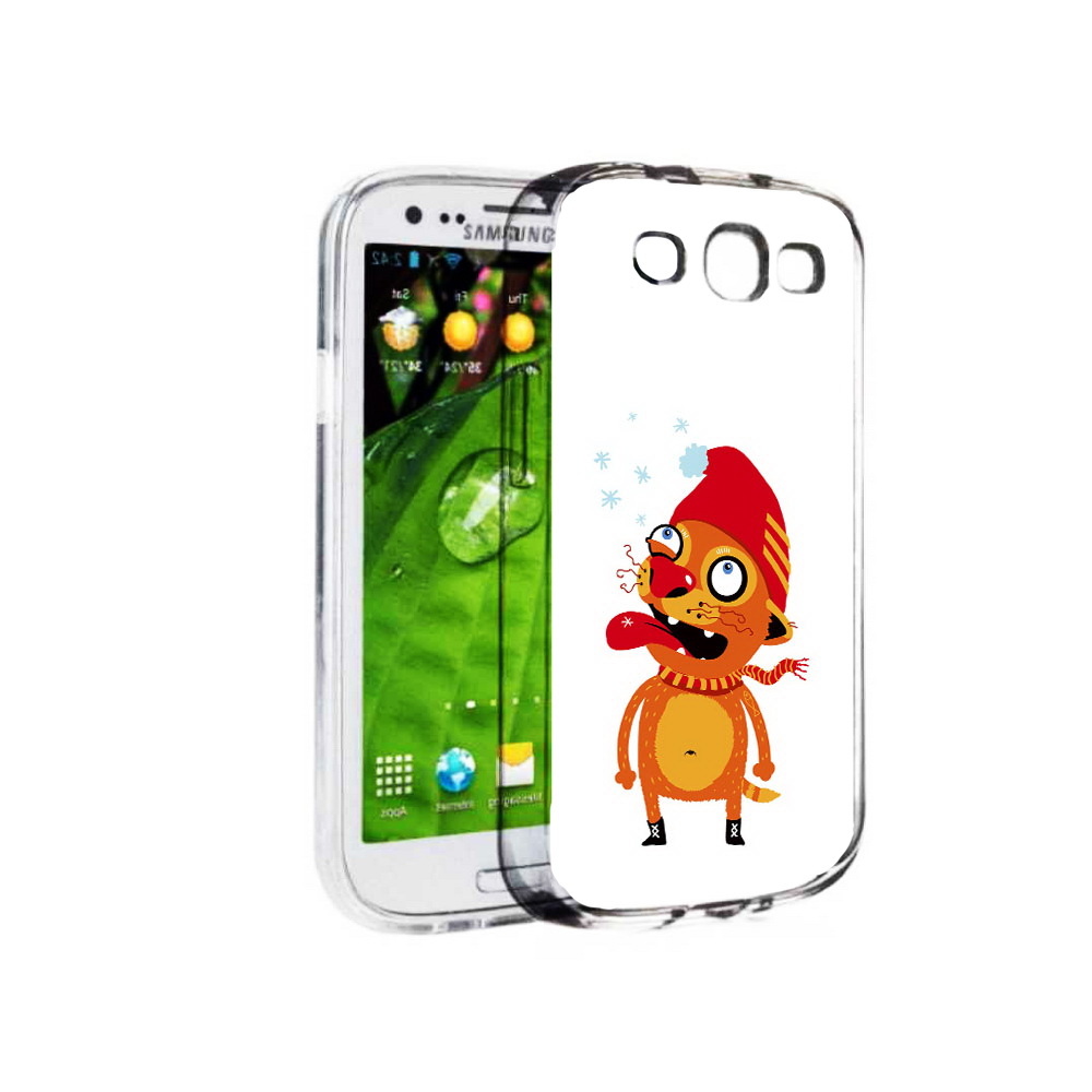 

Чехол MyPads Tocco для Samsung Galaxy S3 Зимний кот (PT123108.507.88), Прозрачный, Tocco