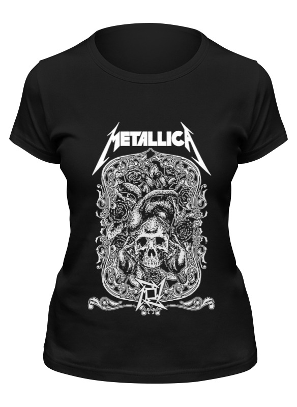 

Футболка женская Printio Metallica черная M, Черный, Metallica