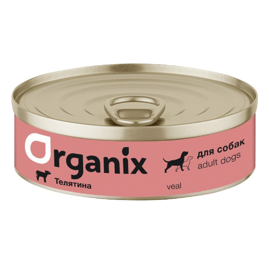 

Влажный корм для собак Organix с телятиной 45 шт по 100 г
