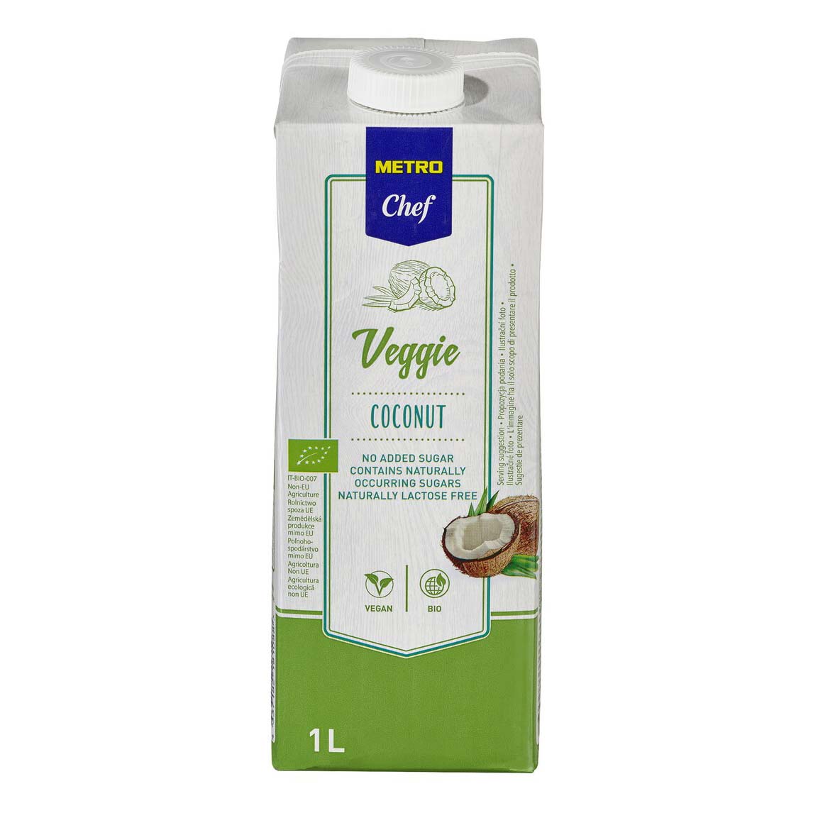 Напиток кокосовый Metro Chef Veggie Bio 2,5% 1 л