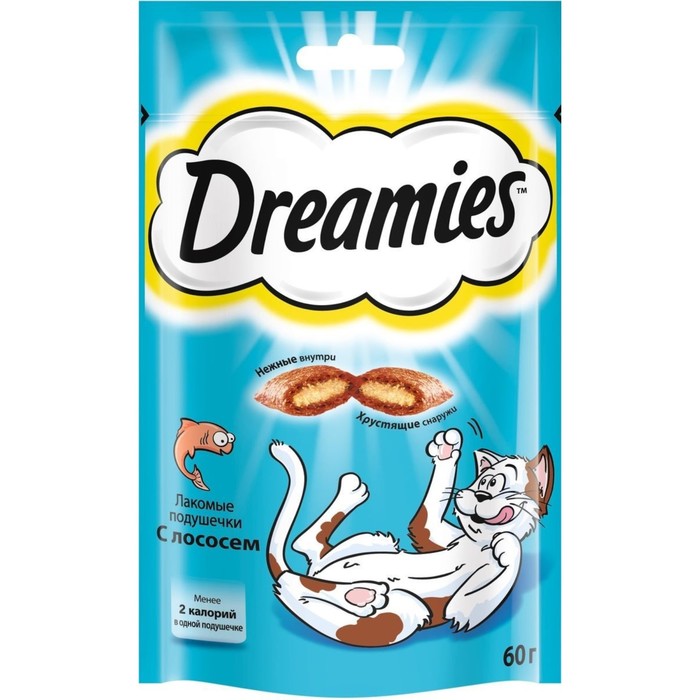 

Лакомство Dreamies для кошек, лосось, 60 г 6 шт