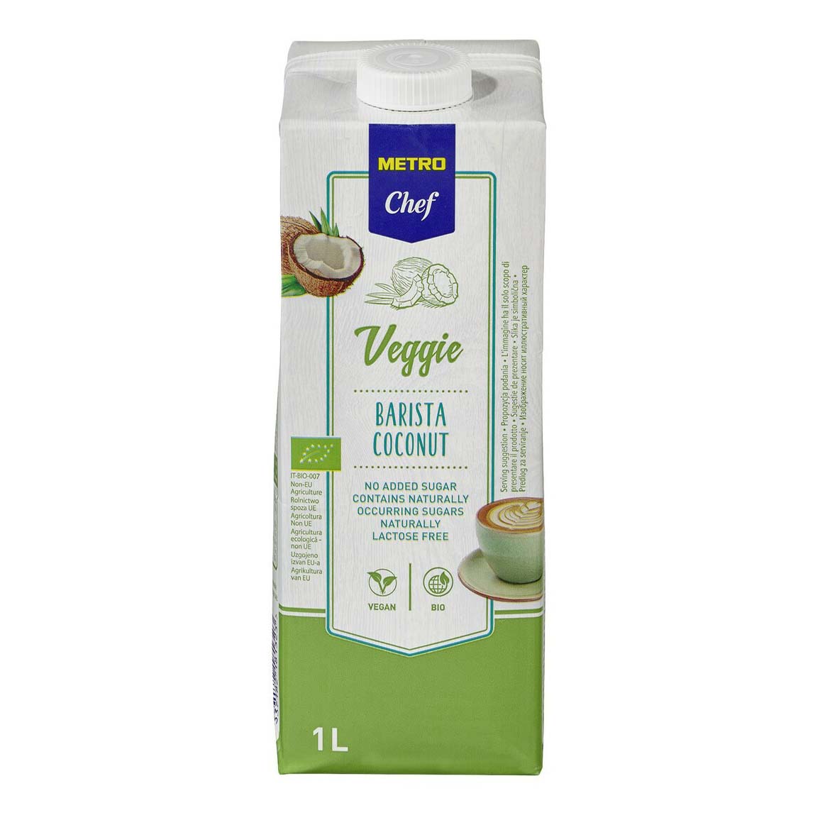 

Напиток кокосовый Metro Chef Veggie Bio Barista 1,4% 1 л
