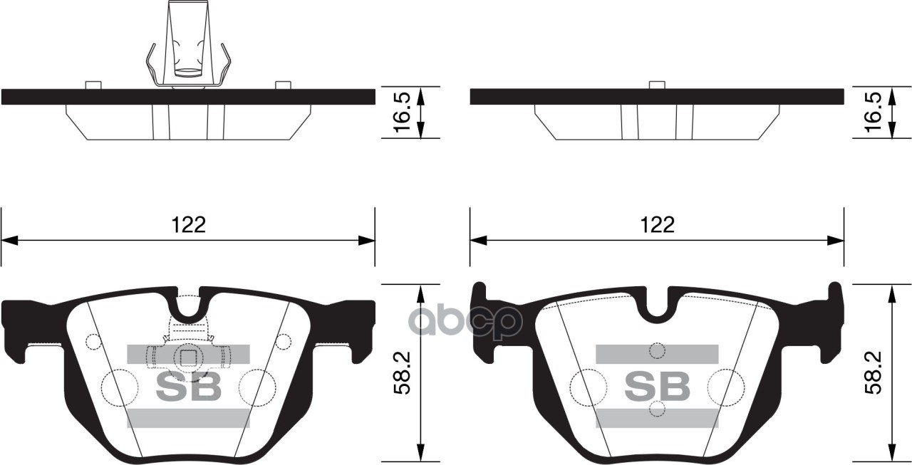 

Тормозные колодки Sangsin brake задние sp2157