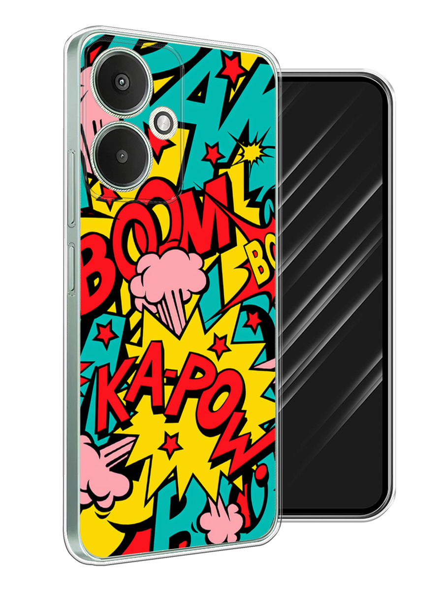 

Чехол Awog на Xiaomi Redmi 13C 5G "Постер pop art", Бирюзовый;желтый;красный, 321150-1