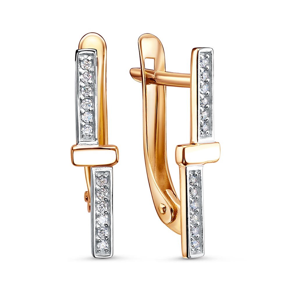 

Серьги из золота 585Gold 302007394, фианит, 302007394
