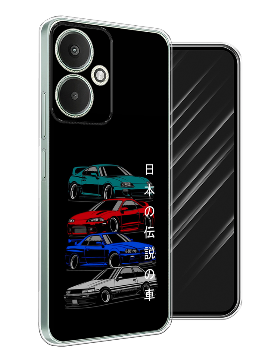 

Чехол Awog на Xiaomi Redmi 13C 5G "JDM Legend cars", Зеленый;красный;синий, 321150-1