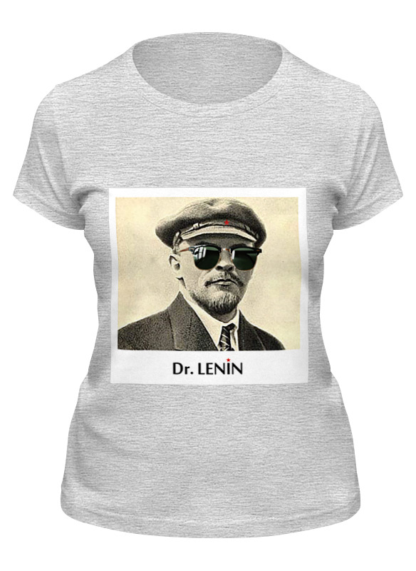 

Футболка женская Printio Dr. lenin серая M, Серый, Dr. lenin