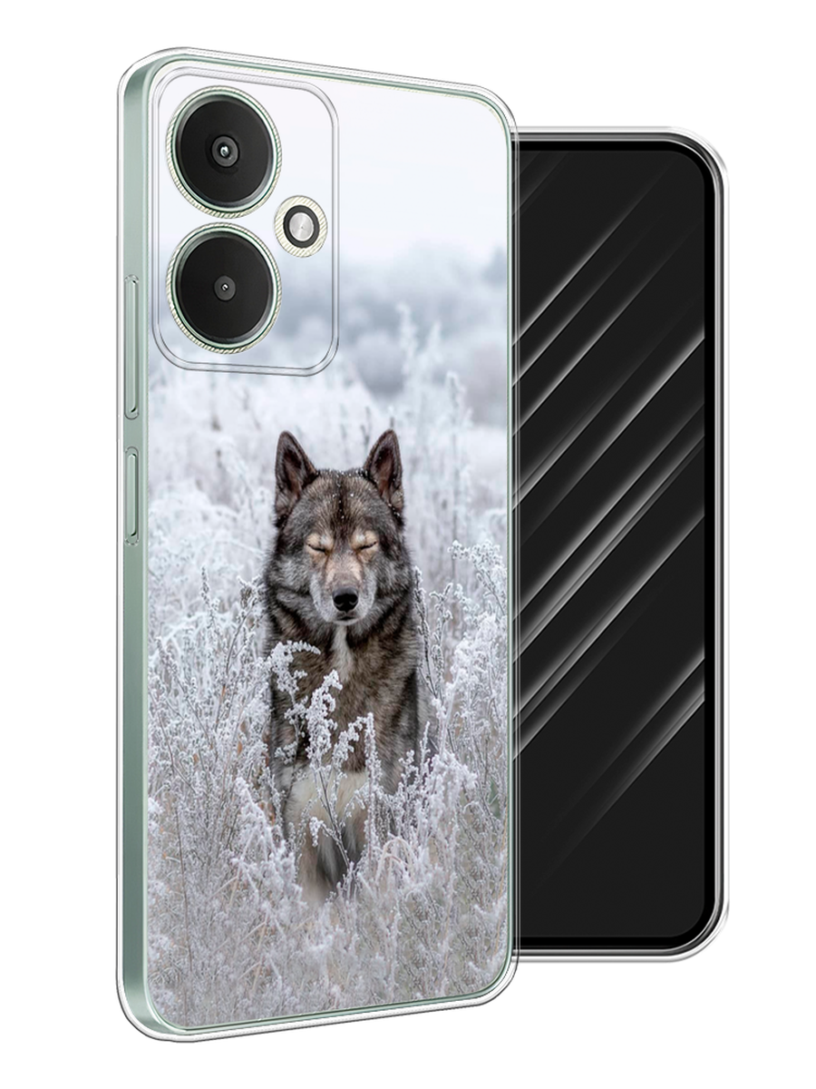 

Чехол Awog на Xiaomi Redmi 13C 5G "Волк в поле", Белый;черный, 321150-1