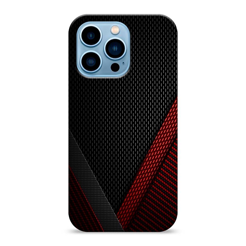 

Пластиковый чехол "Красный карбон" на Apple iPhone 13 Pro, 14320-2