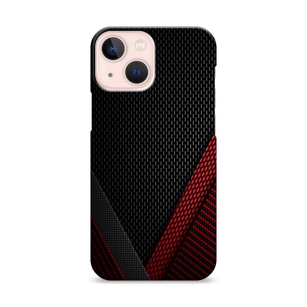 

Пластиковый чехол "Красный карбон" на Apple iPhone 13 mini, 14120-2