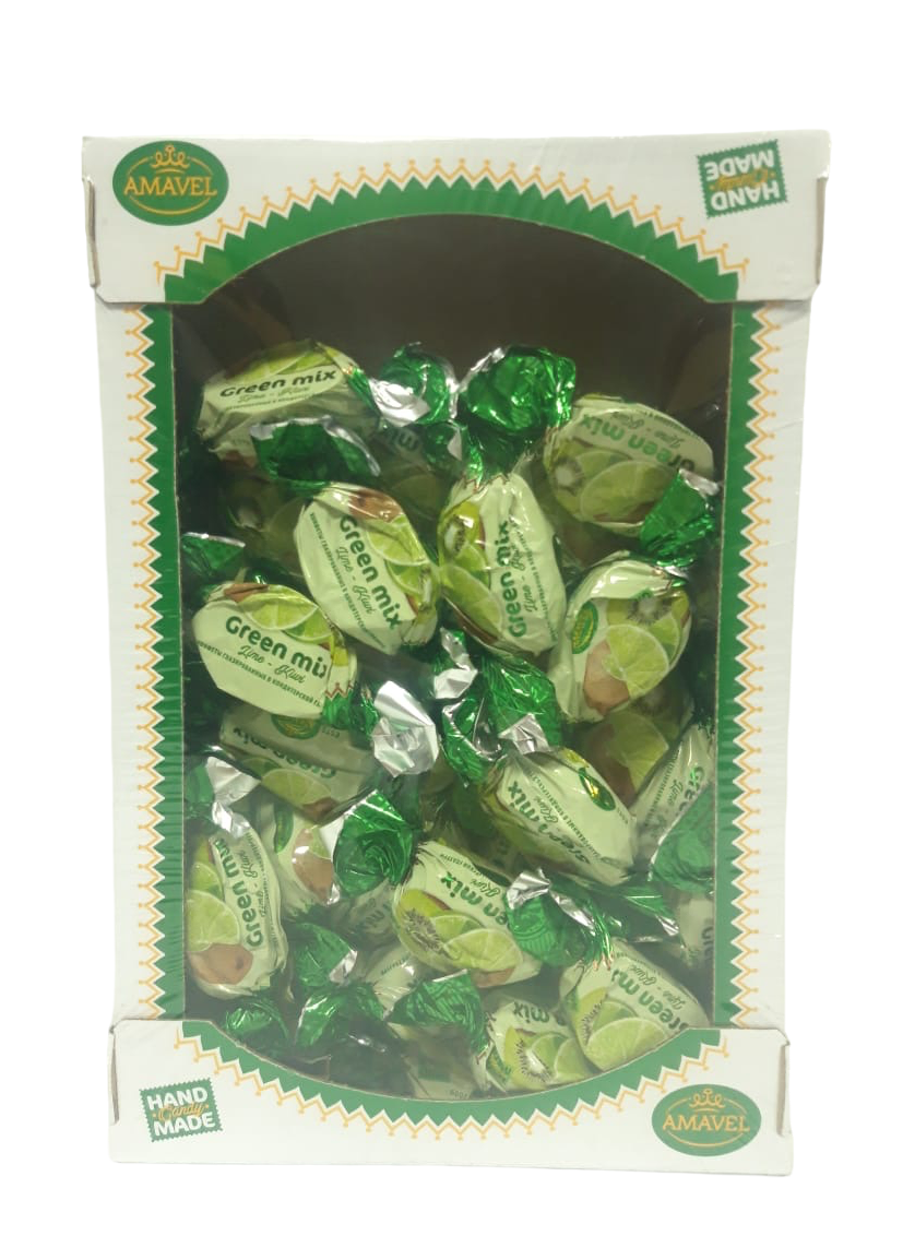 Конфеты Amavel Green Mix глазированные, конфеты шоколадные, 1 кг