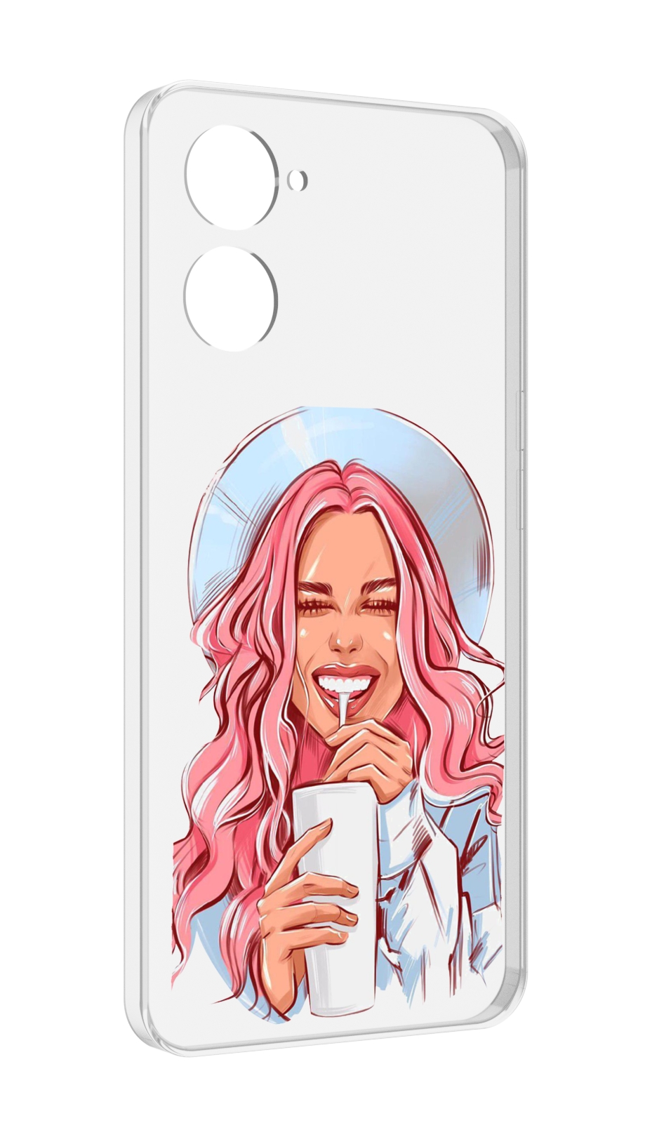 

Чехол MyPads веселая-девушка-модель женский для Realme 10S противоударный, Tocco