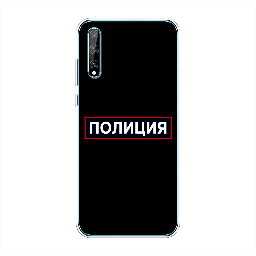 

Чехол Awog на Huawei Y8p "Police logo", Черный;белый;красный, 6103450-5