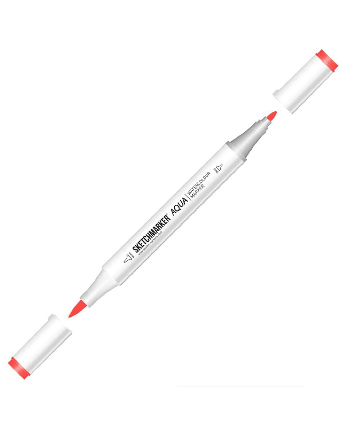

Маркер акварельный двухсторонний Sketchmarker Aqua цвет Vermilion (Алый), Aqua