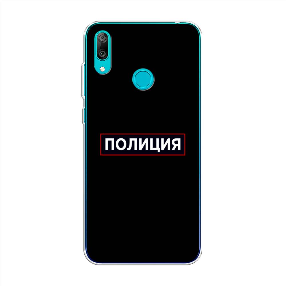 

Чехол Awog на Huawei Y7 2019 "Police logo", Черный;белый;красный, 68450-5