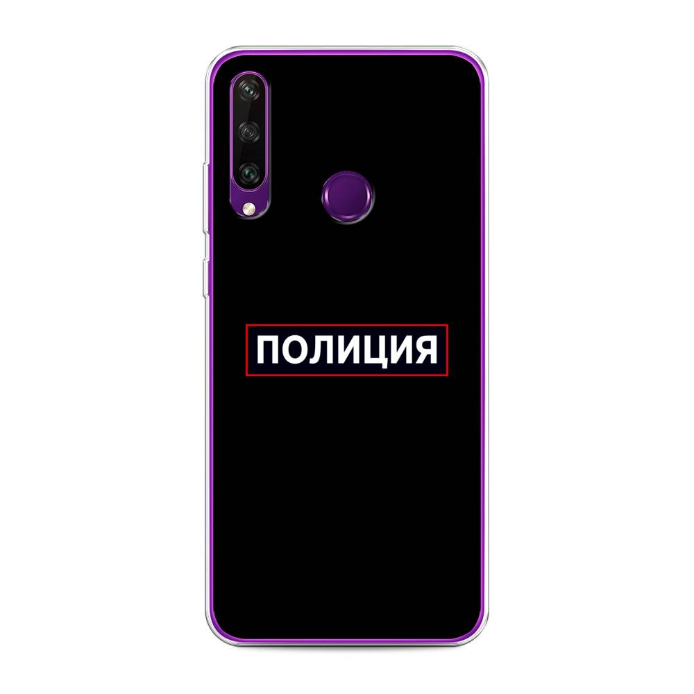 

Чехол Awog на Huawei Y6p "Police logo", Черный;белый;красный, 6103250-5
