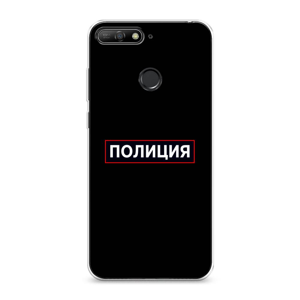 

Чехол Awog на Huawei Y6 Prime 2018 "Police logo", Черный;белый;красный, 65750-5